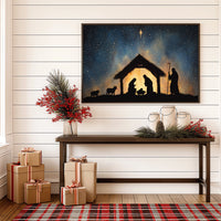 Starlit Manger Under Bethlehem Sky