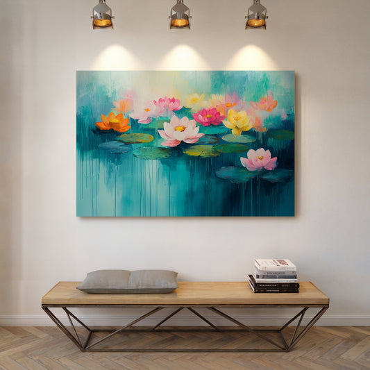 Lotus Dreams Float On Turquoise Waters