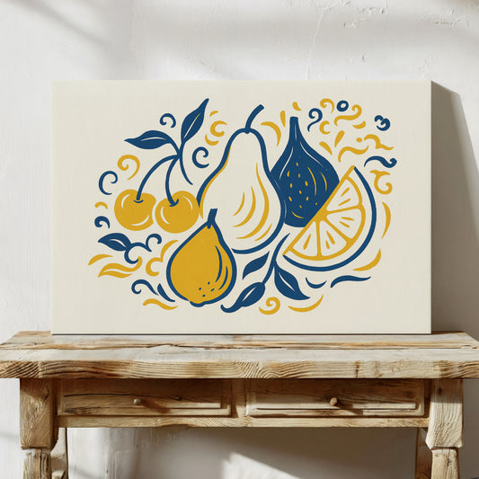 Mediterranean Kitchen Dances In Blue