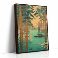 Tranquil Waters Between Sacred Pines