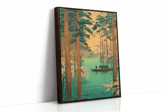 Tranquil Waters Between Sacred Pines