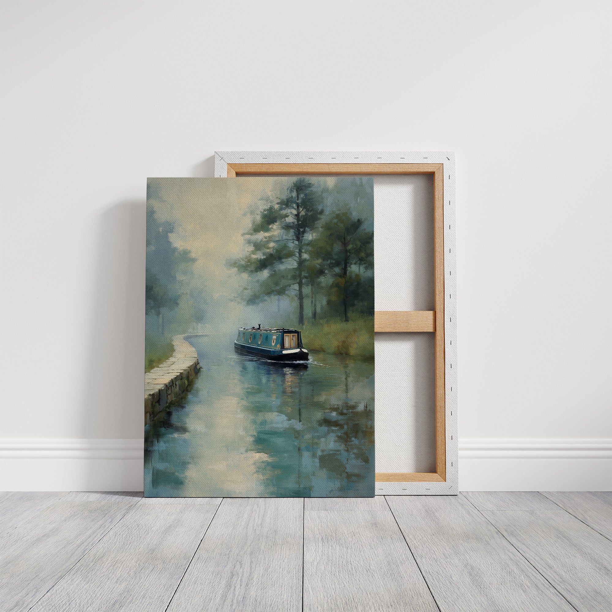 Narrowboat Whispers Through Mist