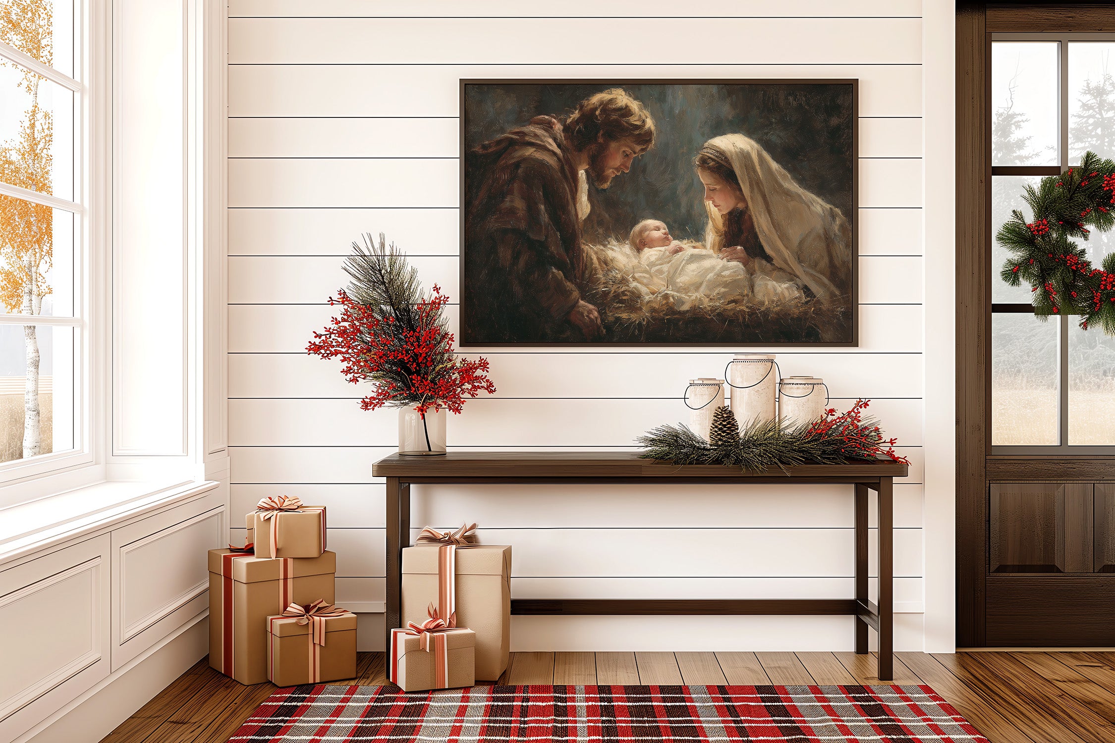 Sacred Light Fills Winter Night