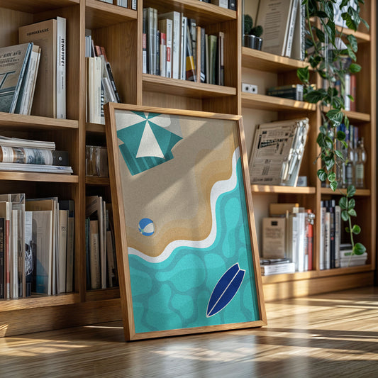 Beach Ball Plays With Turquoise Tides