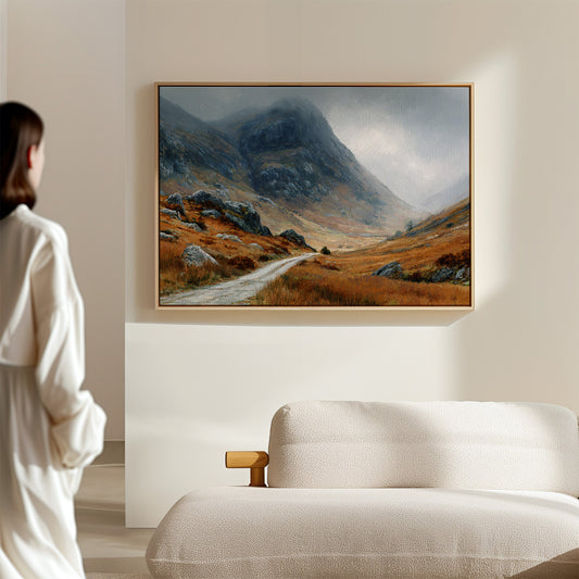 Autumn Path Through Highland Mists