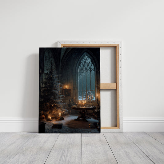 Candlelit Sanctuary On Winter Night
