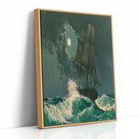 Ghost Ship Under Moonlight