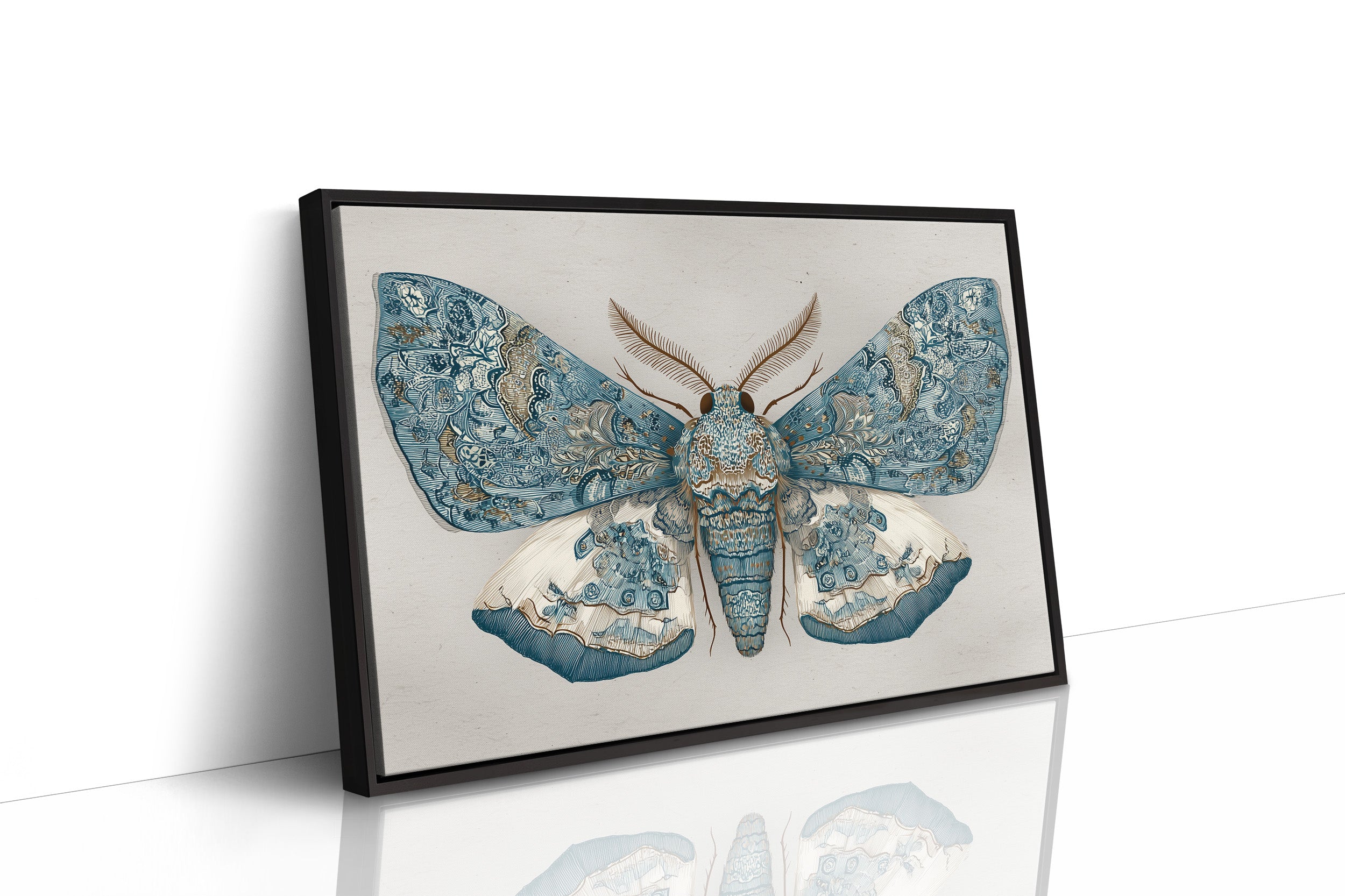 Azure Wings Among Leather Spines