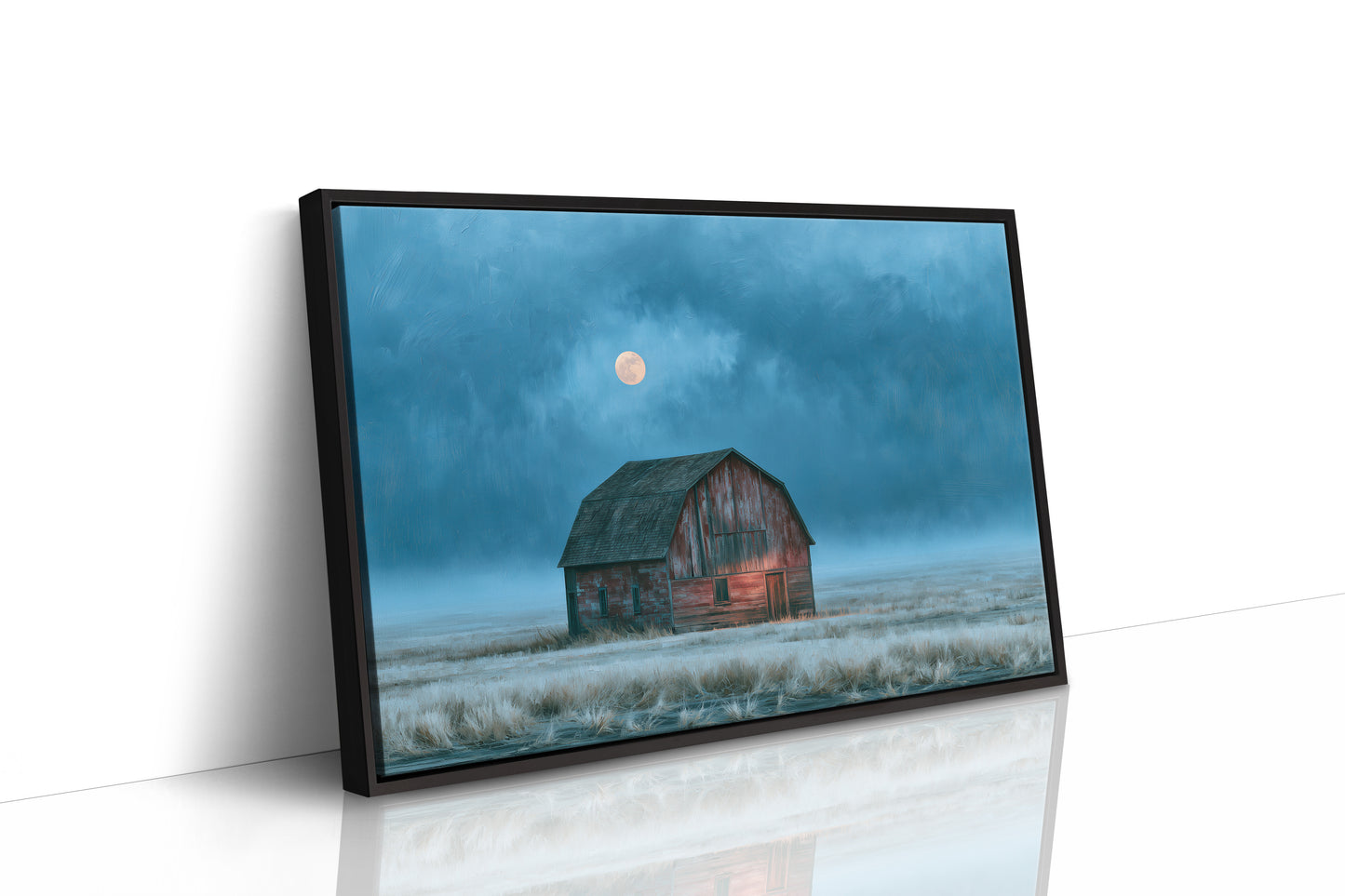 Frost Field Barn at Moonrise