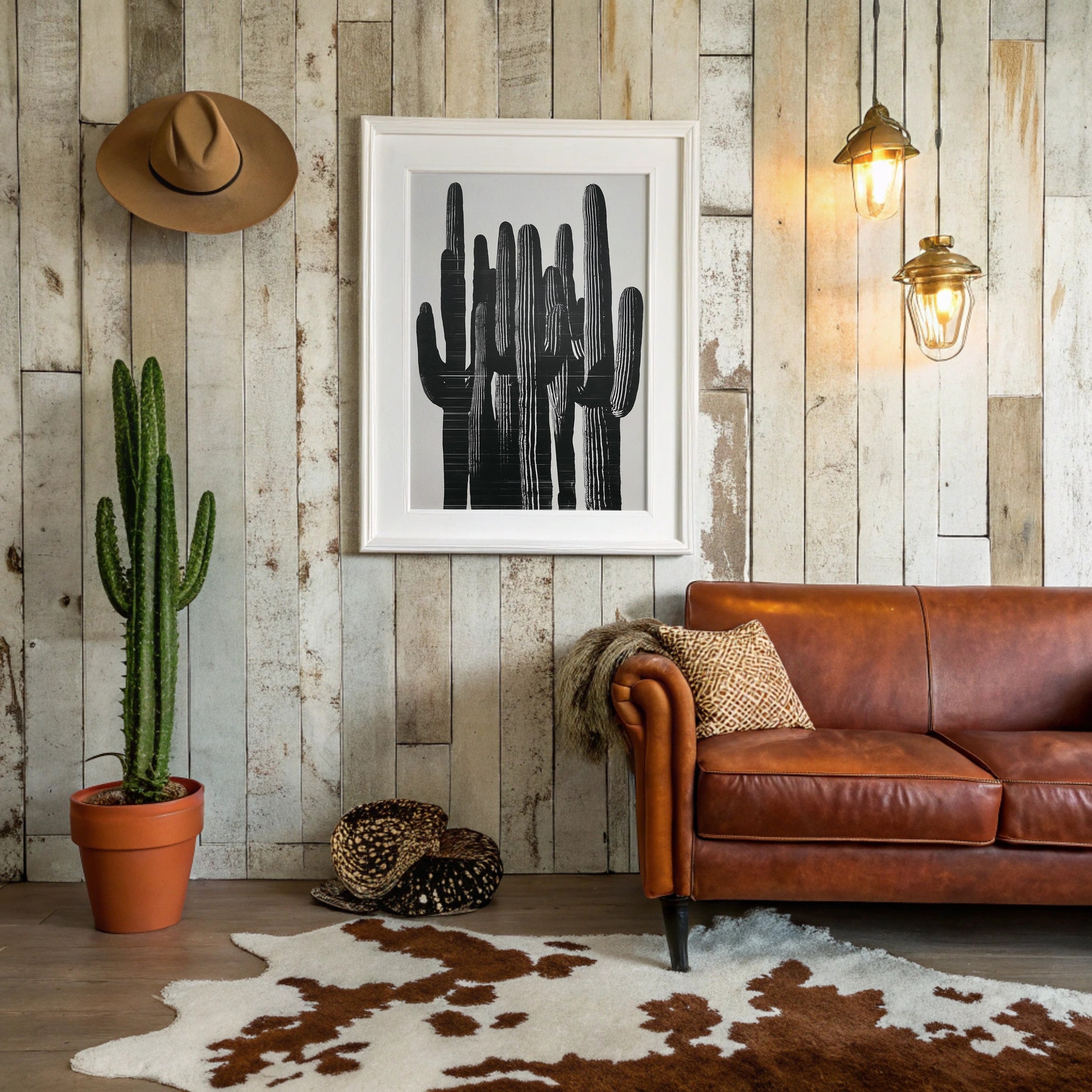 Saguaros Dance Under Desert Stars