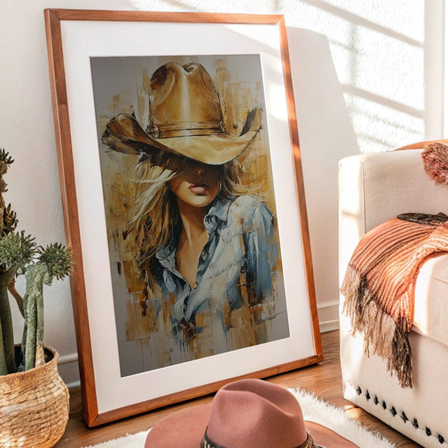 Golden Hour Cowgirl - Western Romance Portrait