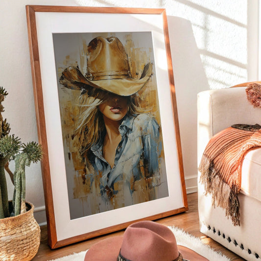 Golden Hour Cowgirl - Western Romance Portrait