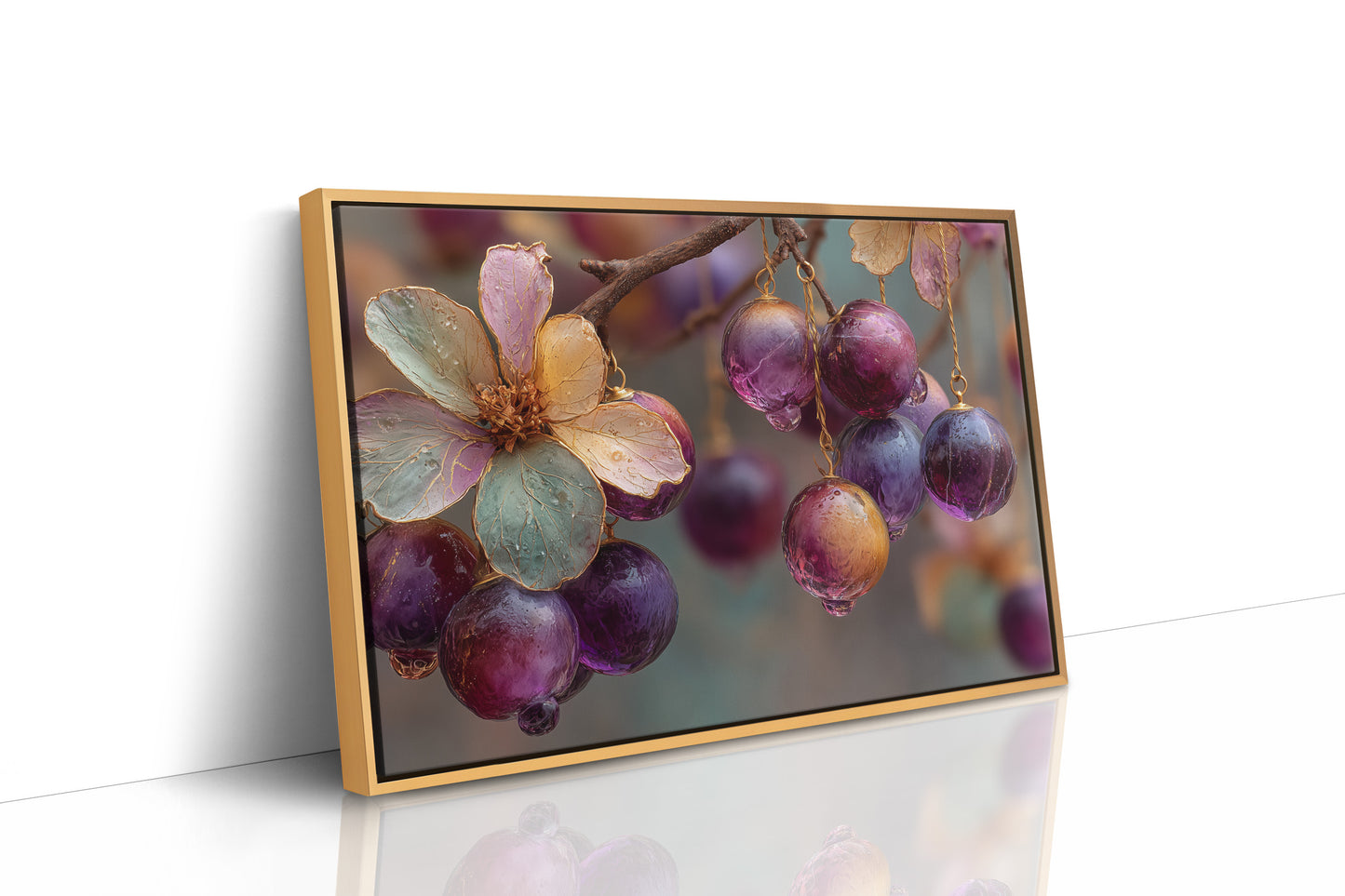 Grapes Spun From Amber Glass