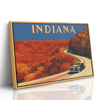 Indiana Autumn Highway Bend