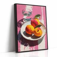 Peaches on Hot Pink
