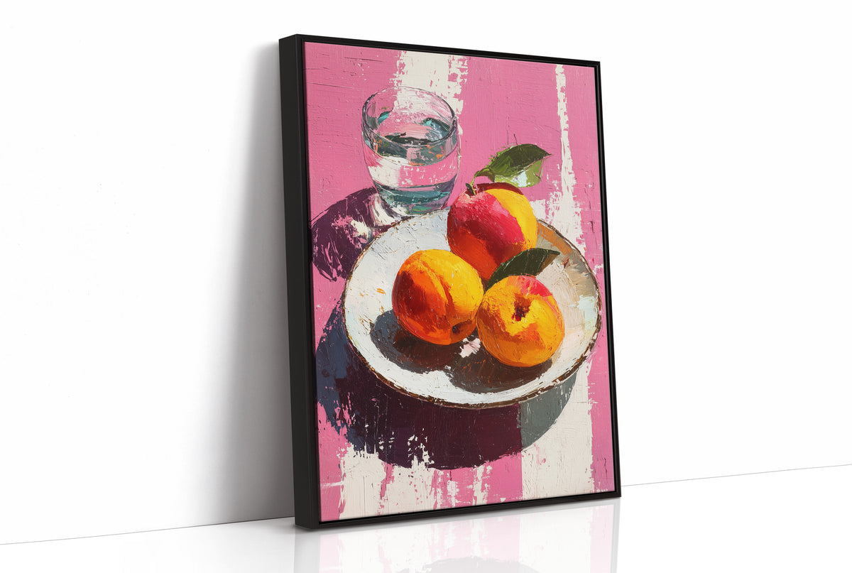 Peaches on Hot Pink