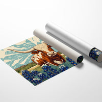 Texas Icon – Longhorn and Bluebonnets Pop Art