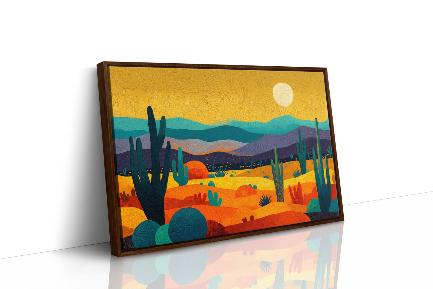 Saguaros Dance Under Golden Moons