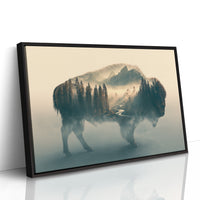 Bison Holding a Mountain Range