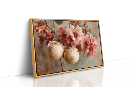 Camellias and Lace-Trimmed Gold