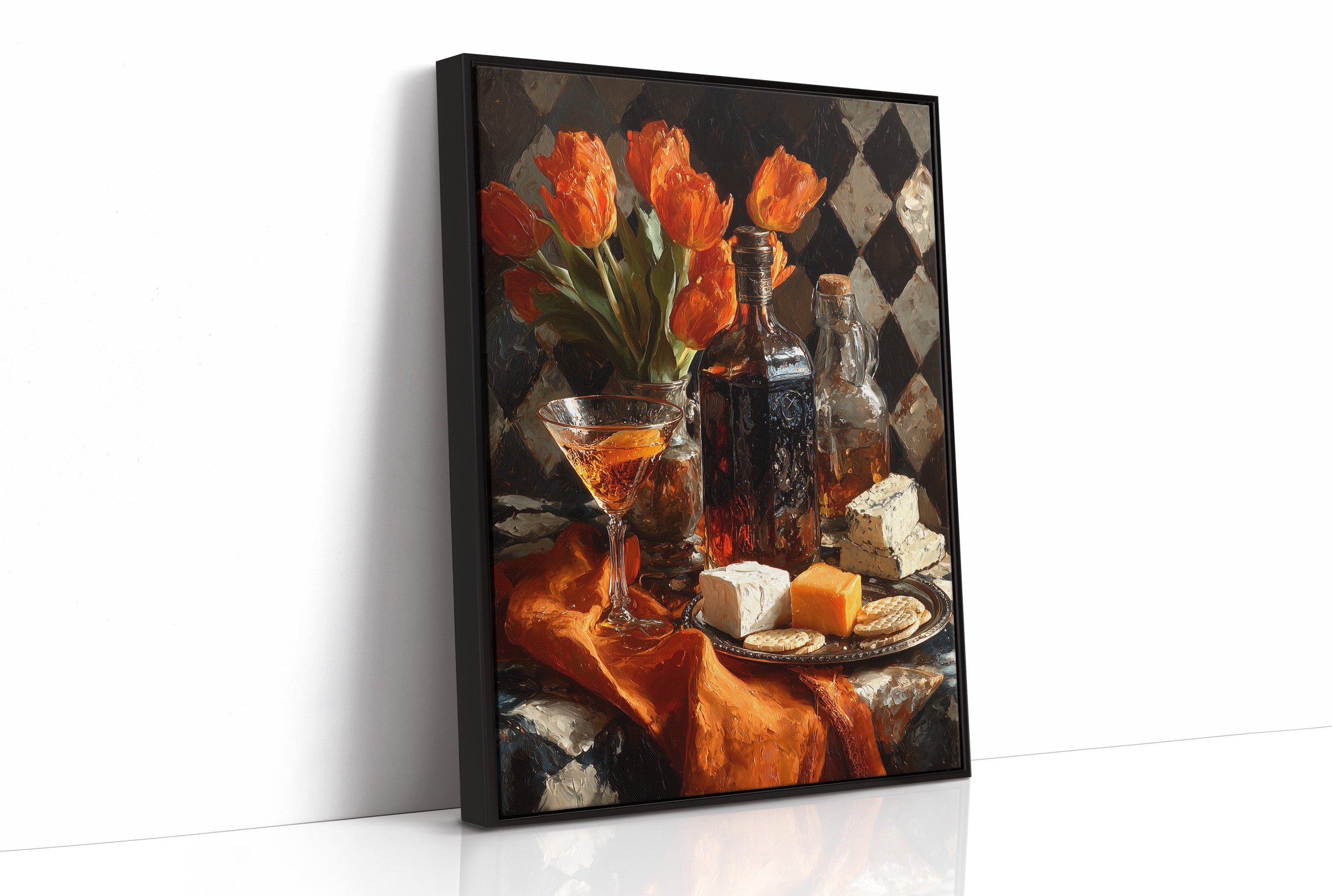 Tulips, Wine, and Cheese Board
