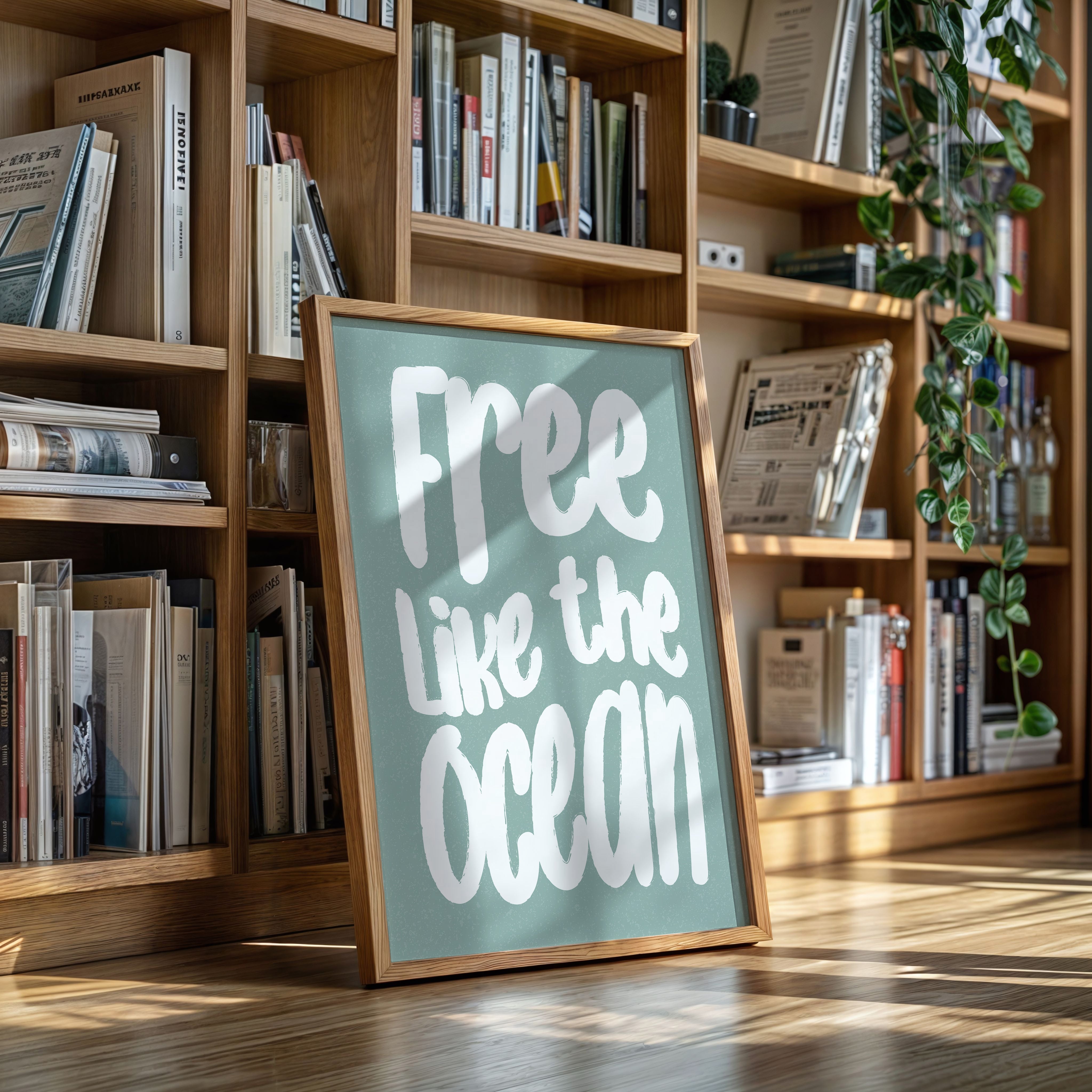 Seafoam Letters Spark Wild Freedom