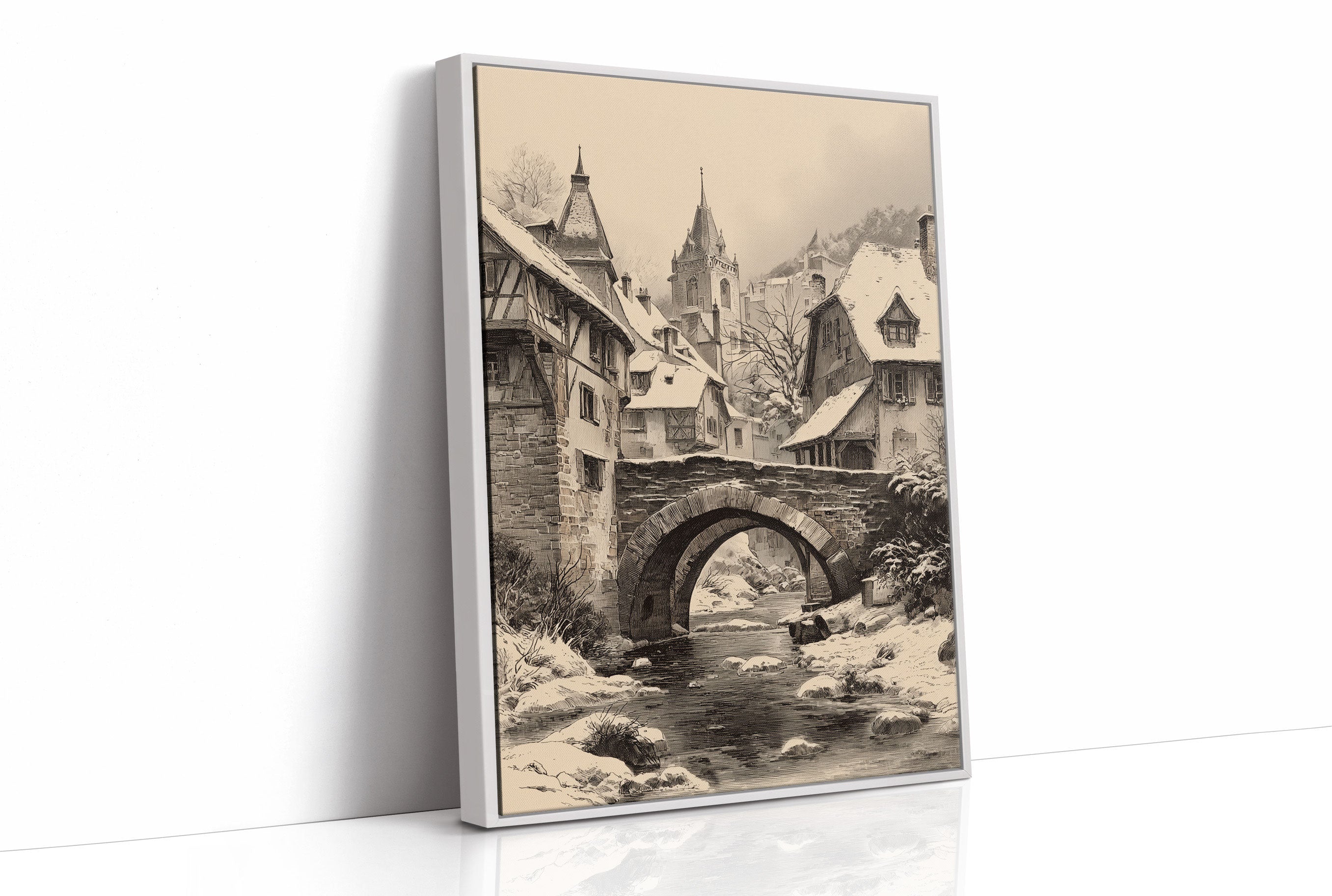 Stone Bridge Leads To Christmas