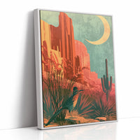 Roadrunner Under Canyon Moon