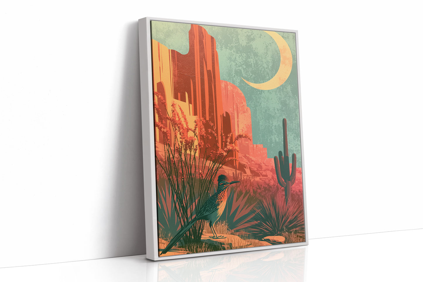 Roadrunner Under Canyon Moon