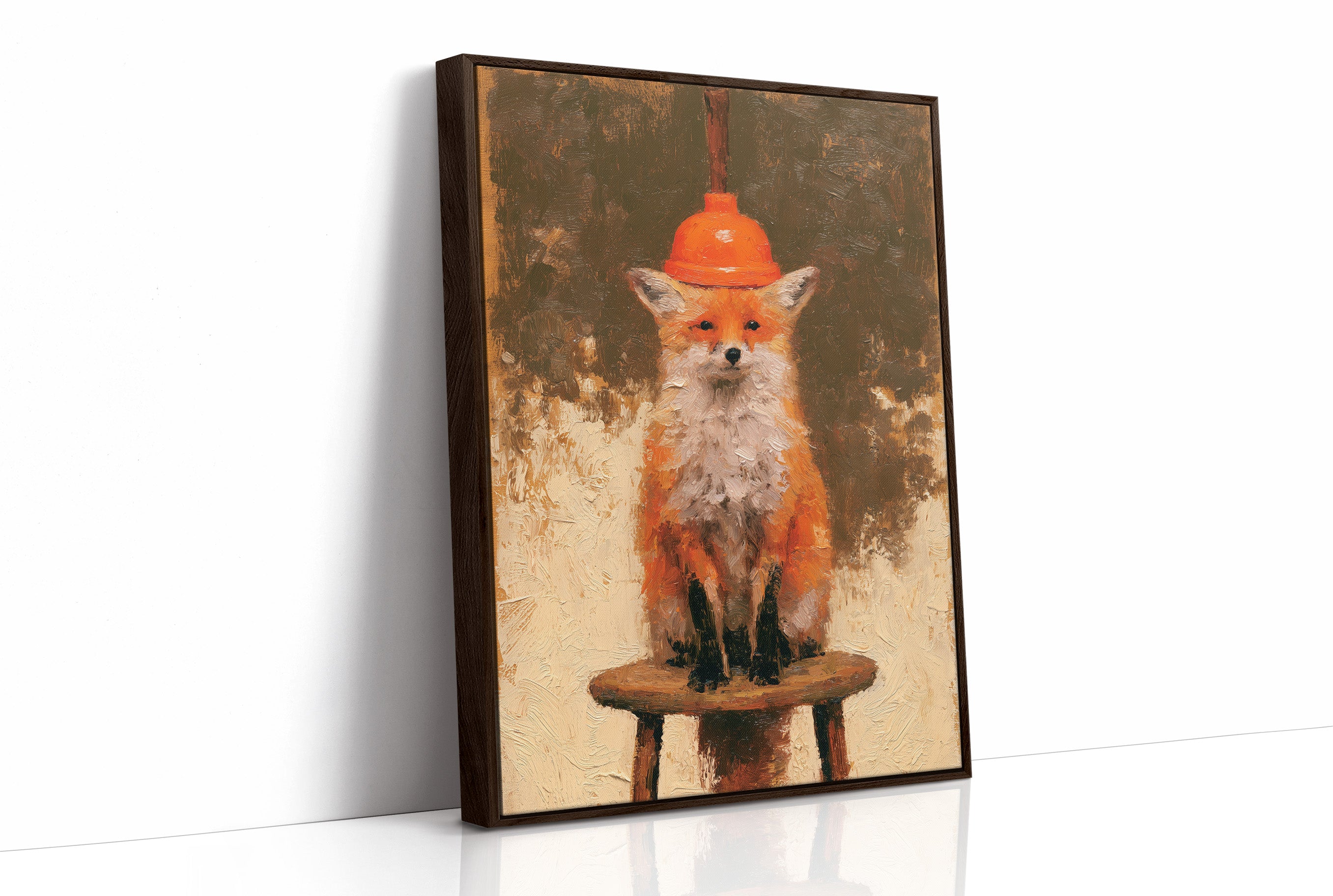 Fox With A Plunger Hat