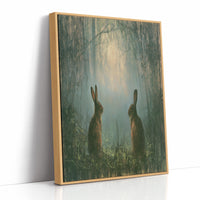 Two Hares In The Green Hush