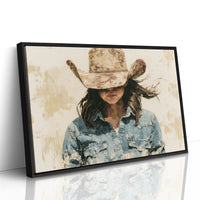 Cowgirl Beneath a Straw Hat