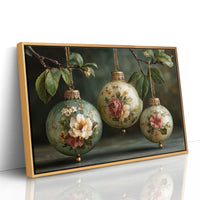 Sage Ornaments Painted With Roses