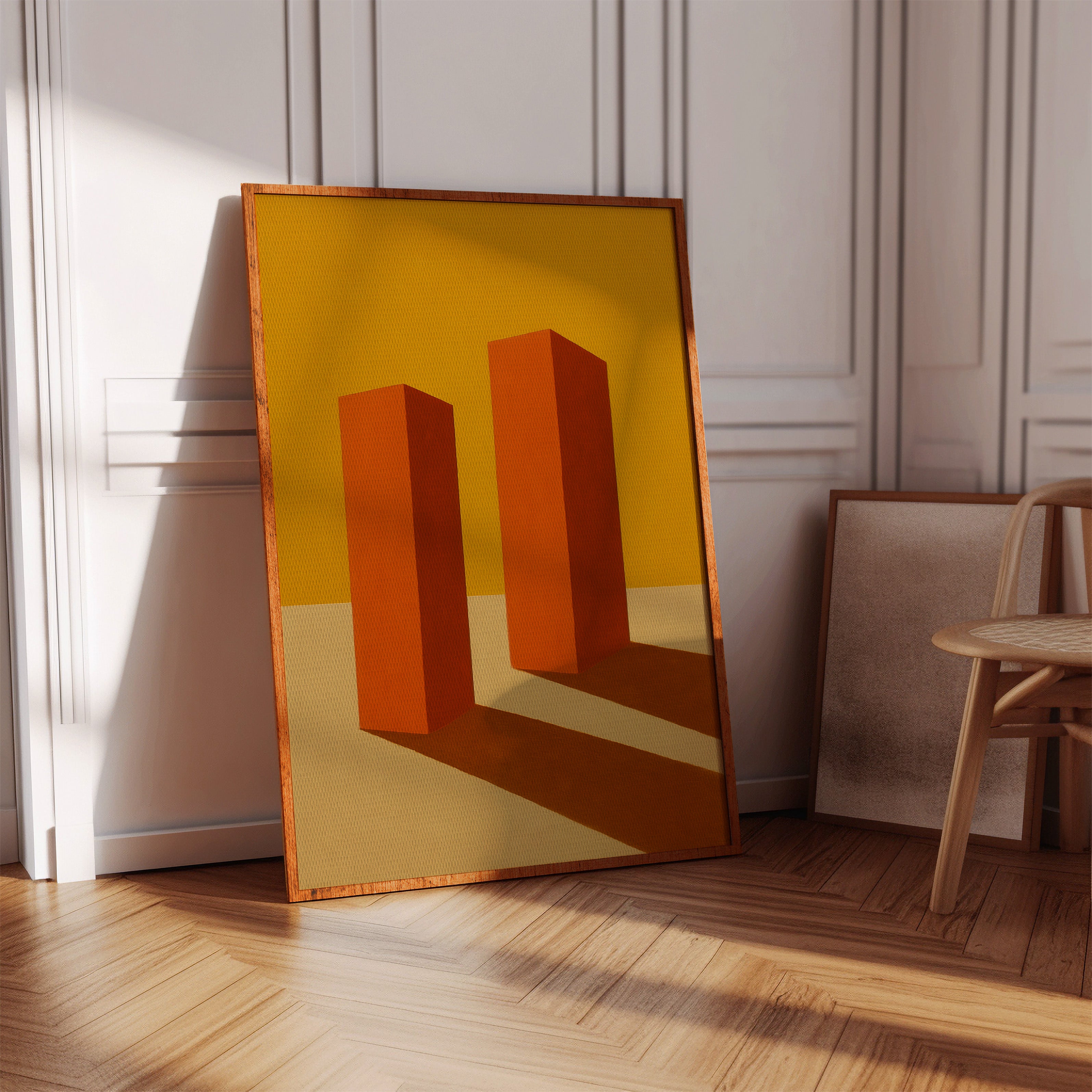 Monoliths Cast Long Desert Shadows