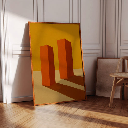 Monoliths Cast Long Desert Shadows