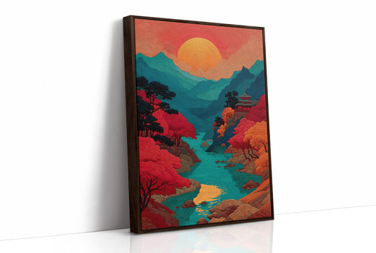 Crimson Rivers Meet Turquoise Mountains