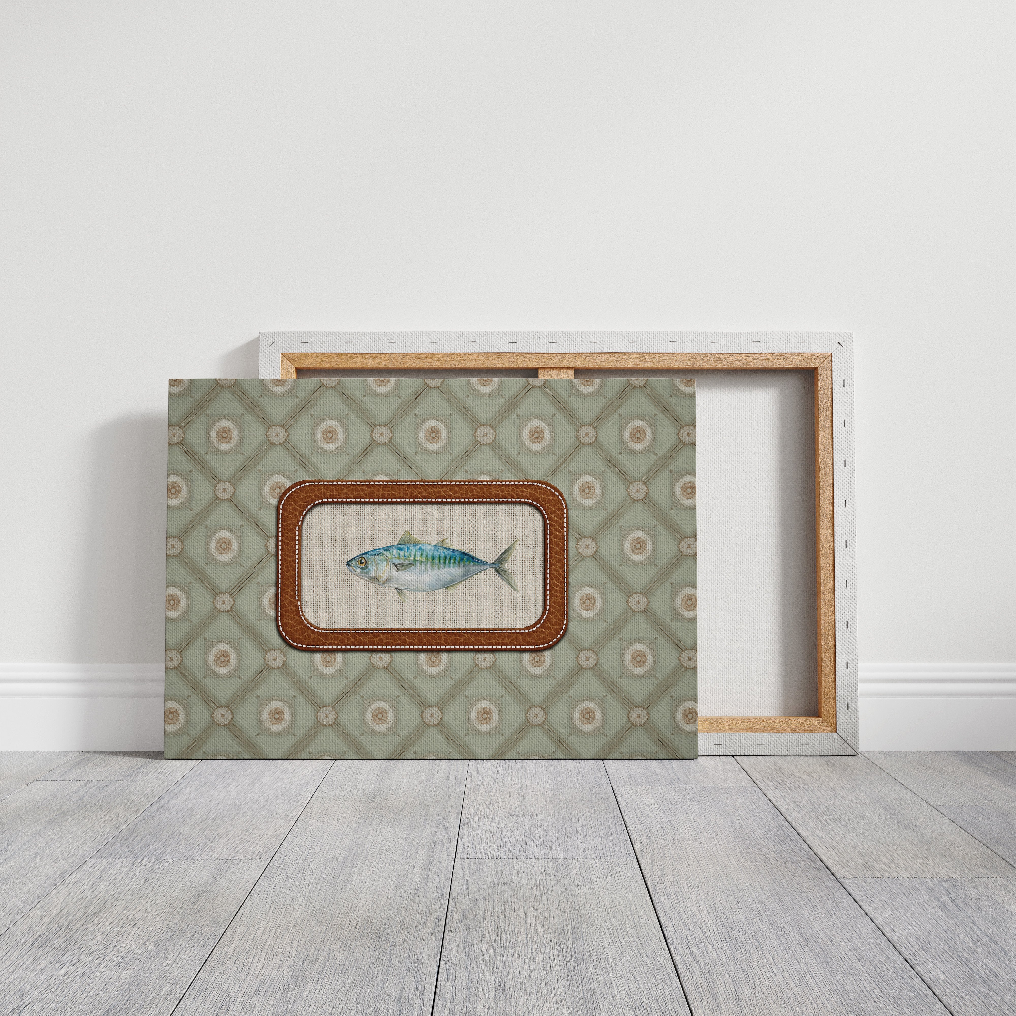 Coastal Memory In Leather Frame