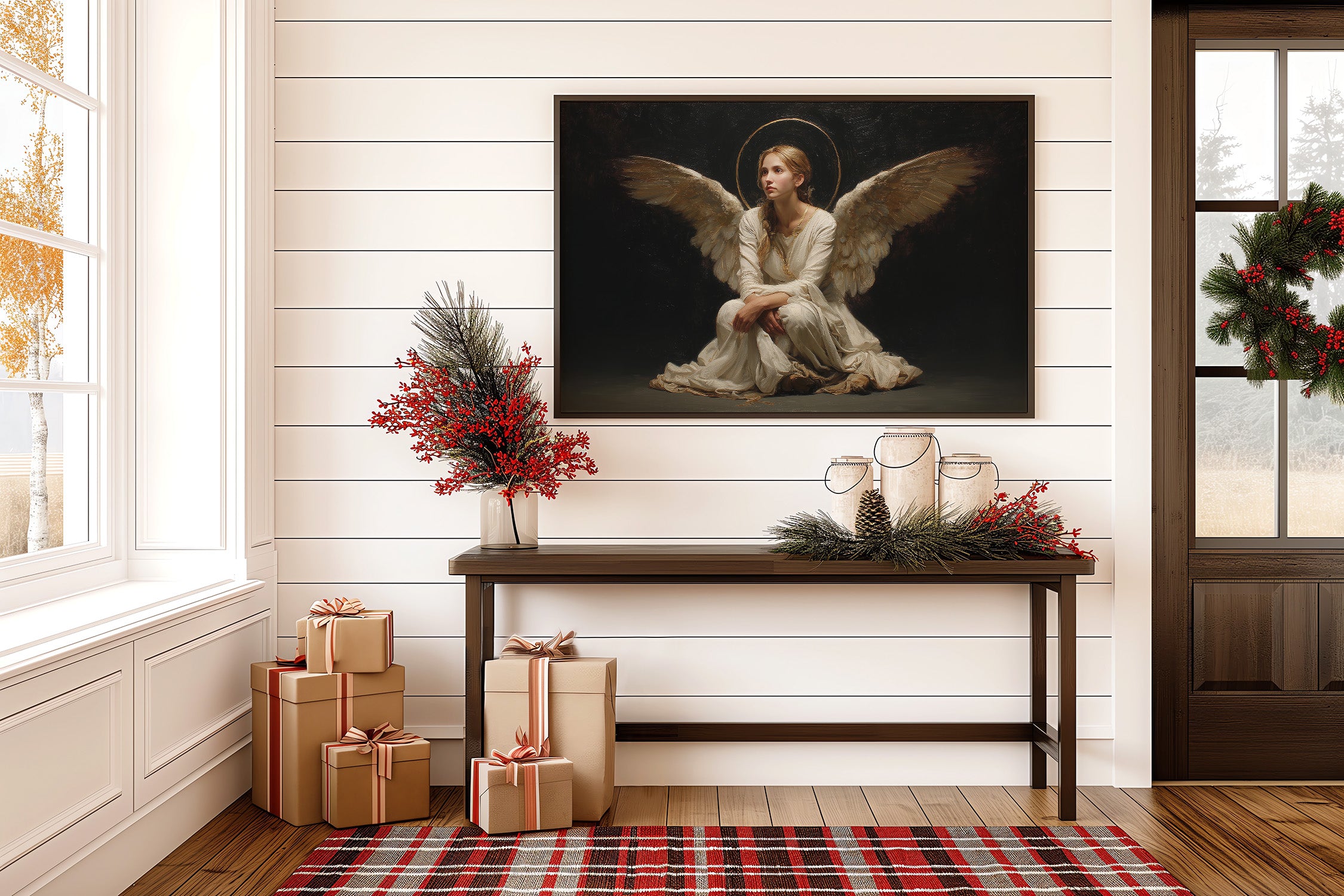 Celestial Light Meets Winter's Grace