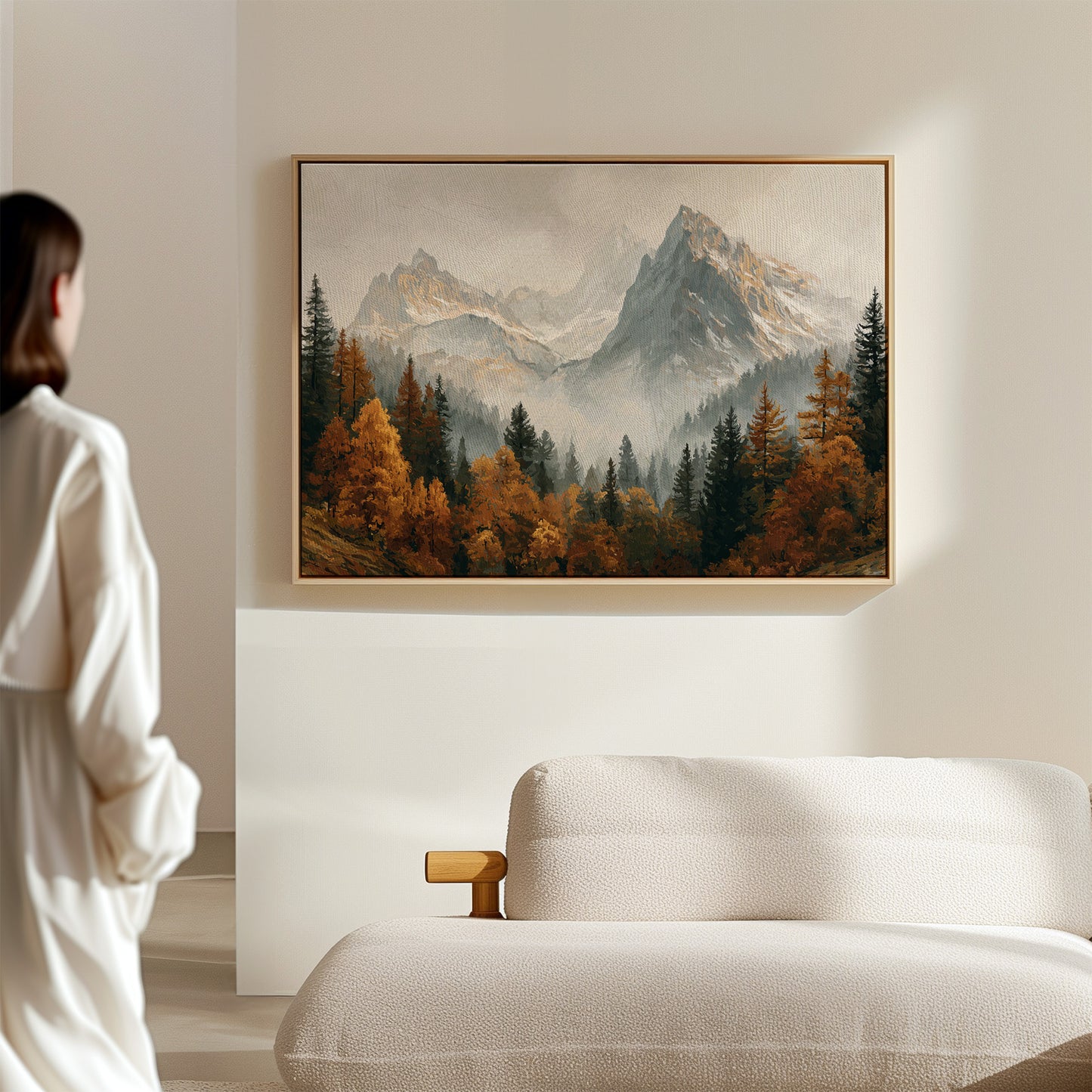 Autumn Gold Meets Mountain Snow