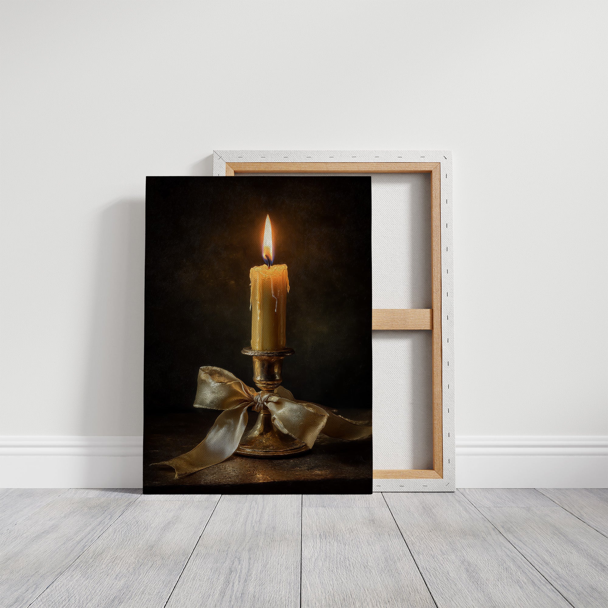 Solitary Flame Against Darkness