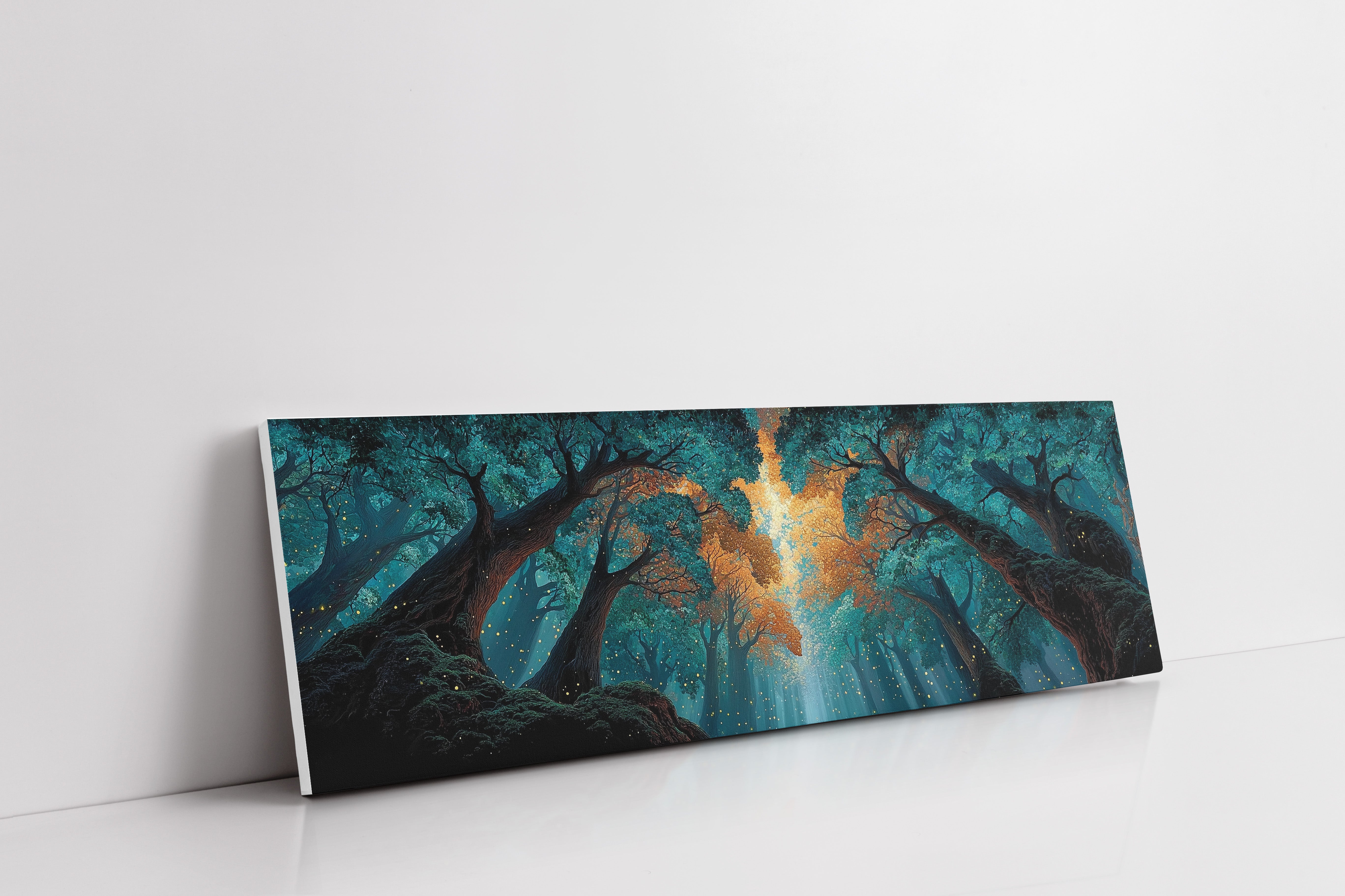 Golden Light Through the Enchanted Forest