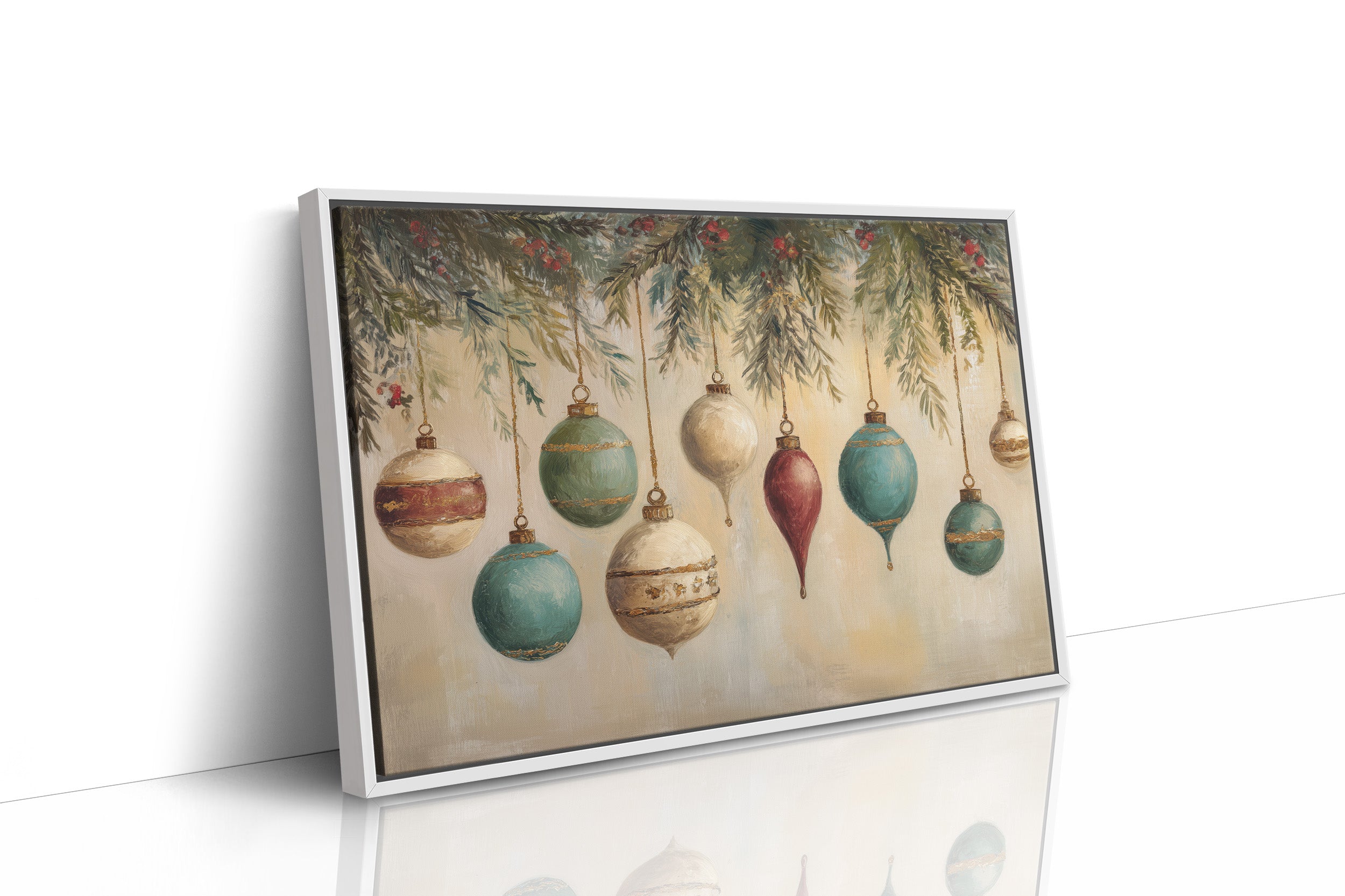 Evergreen Symphony of Vintage Ornaments