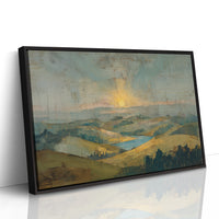 Dawn Breaks Over Rolling Hills