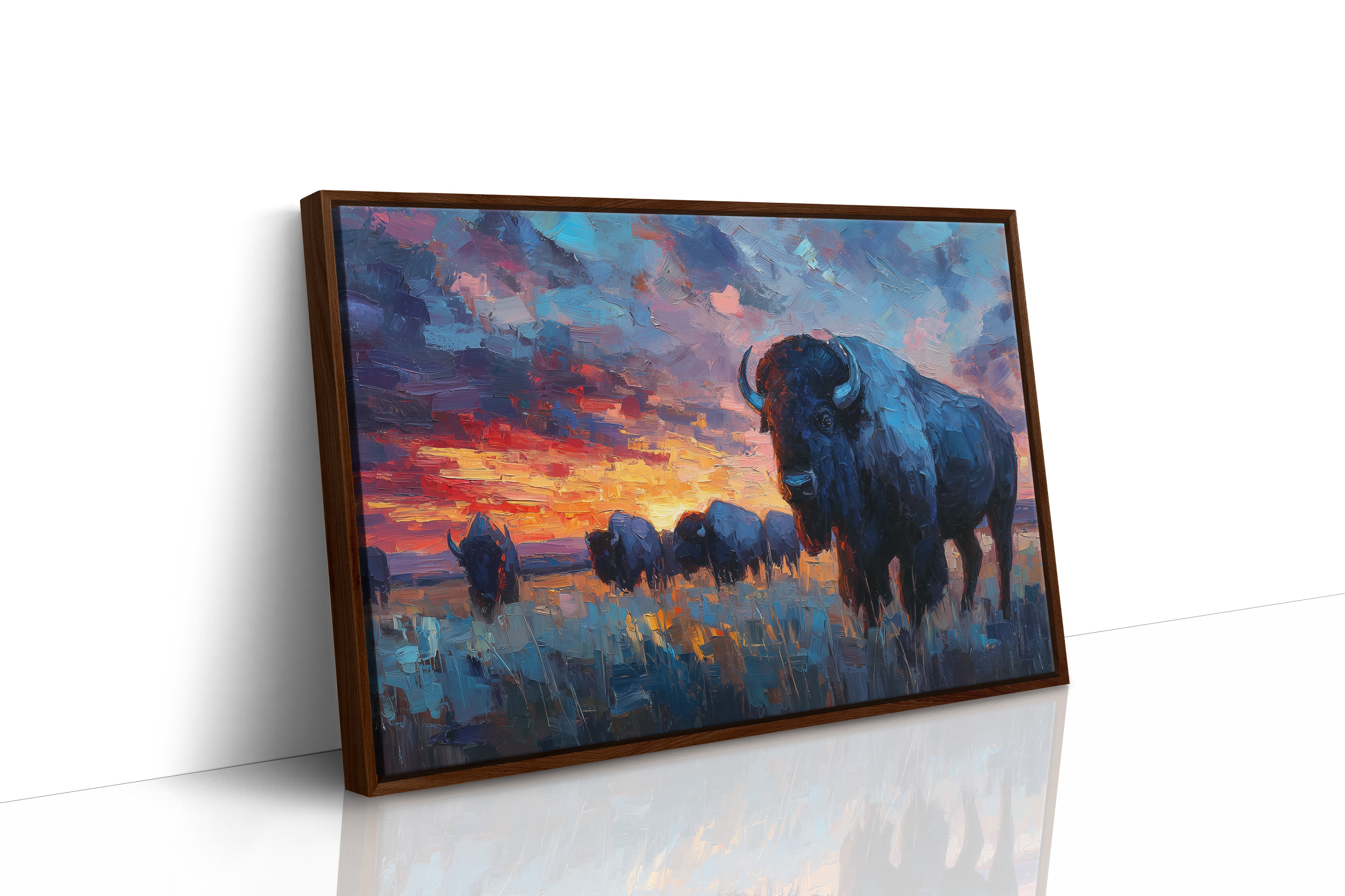 Prairie Giants Watch The Fire Sky