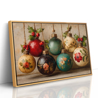 Holly Berries and Painted Baubles
