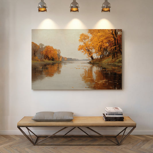 Golden Reflections on Still Waters