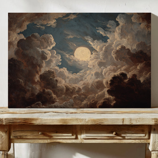 The Moon Breaks Through Clouds