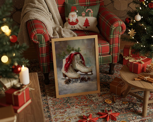 Vintage Skates Await Winter's Dance
