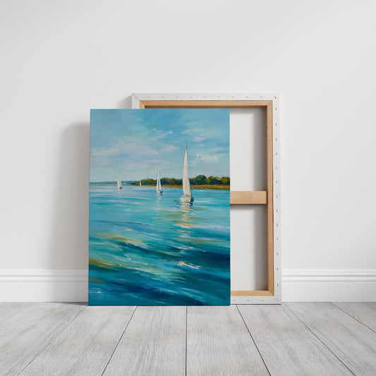 Sailboats Dance On Turquoise Bay