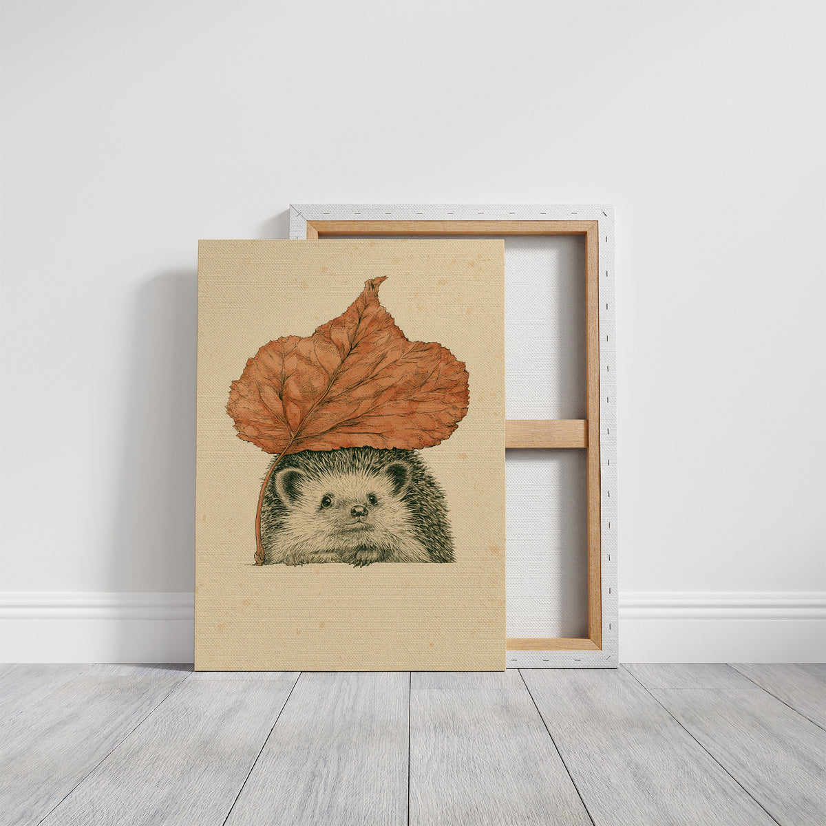 Hedgehog Autumn Leaf Umbrella